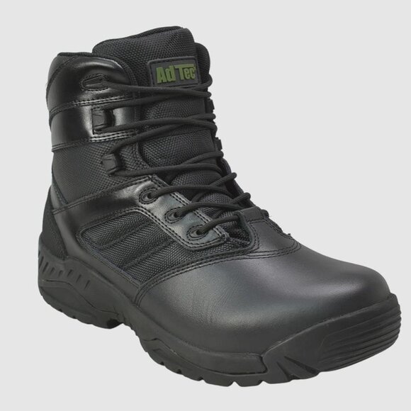 AdTec Other - ADTEC Men's Urban PDU 6" Black Leather Tactical Boot w/ Side Zipper Size…